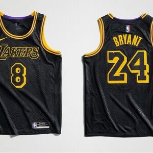 Kobe Bryant Los Angeles Lakers Special Edition 8.24 Mamba Day Jersey Stitched